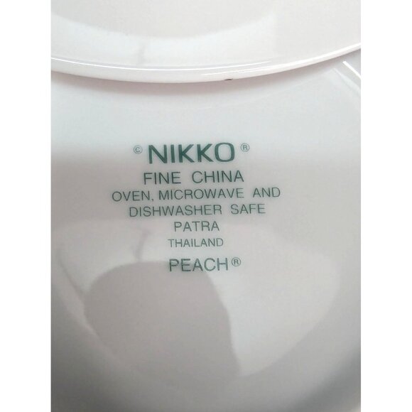 Nikko Fine China Patra Peach Porcelain Flat Coffee Cup with Saucer 8 Oz - Picture 7 of 7